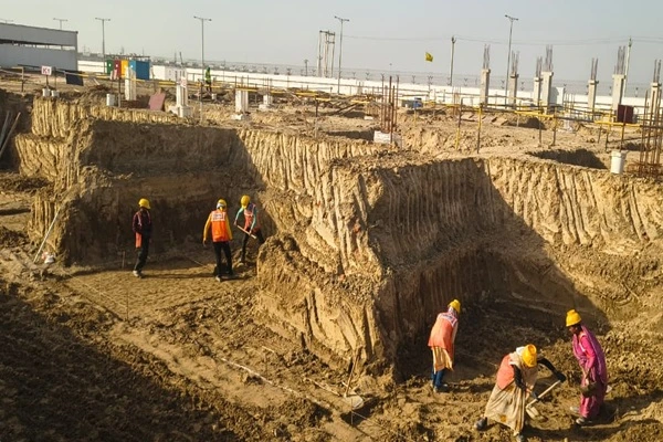 Excavation for building construction